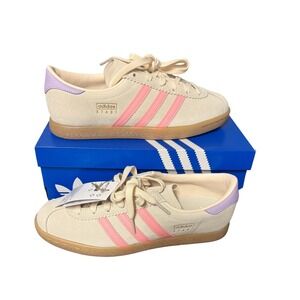 NWT Adidas Stadt W Sneakers- Size 7.5 -Cream Pink-Gum Sole-Retro Originals Style